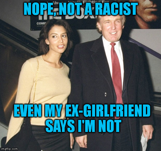 NOPE, NOT A RACIST; EVEN MY EX-GIRLFRIEND SAYS I'M NOT | made w/ Imgflip meme maker