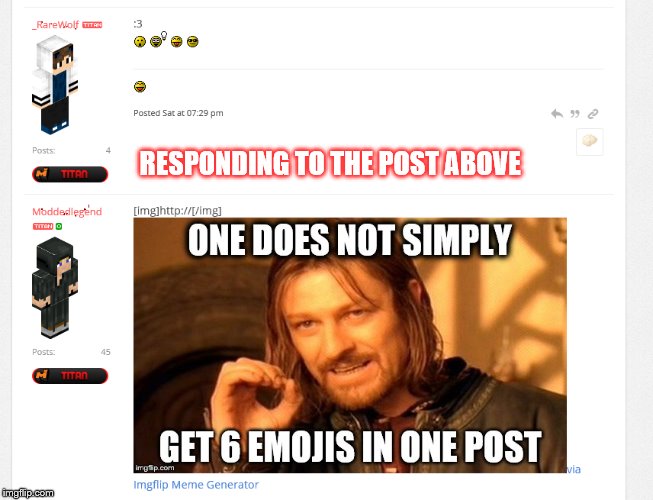 RESPONDING TO THE POST ABOVE | made w/ Imgflip meme maker