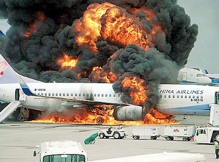 fire on plane Blank Meme Template