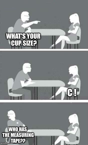 Speed Dating | WHAT'S YOUR CUP SIZE? C ! WHO HAS THE MEASURING TAPE?? | image tagged in speed dating,memes | made w/ Imgflip meme maker