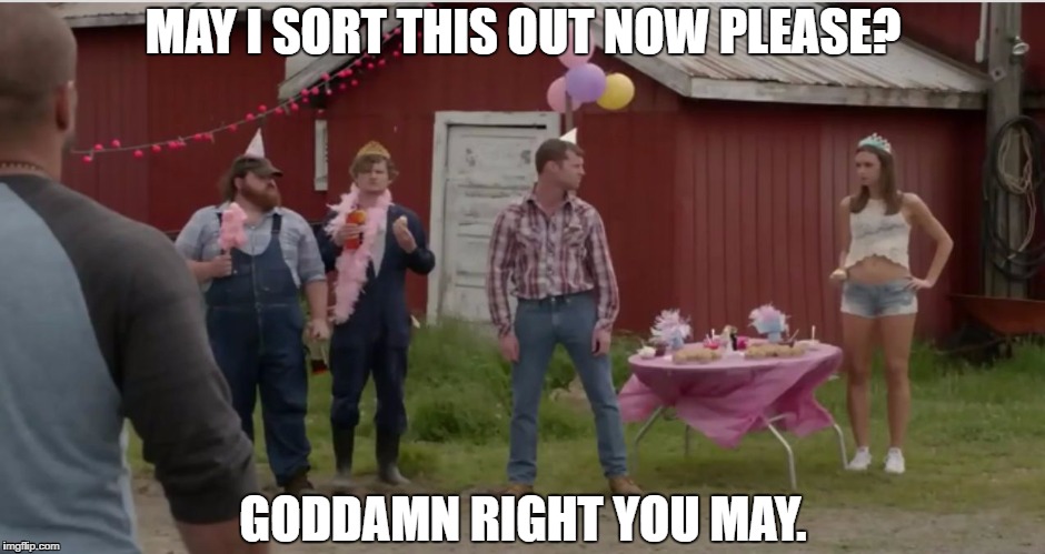 ask_to_fight | MAY I SORT THIS OUT NOW PLEASE? GODDAMN RIGHT YOU MAY. | image tagged in letterkenny | made w/ Imgflip meme maker