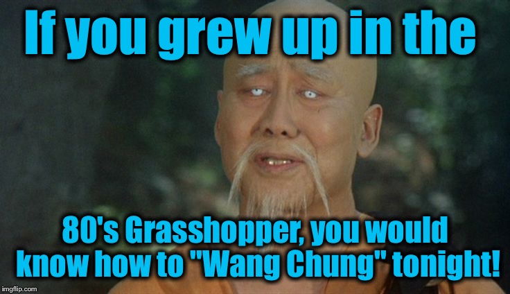 If you grew up in the 80's Grasshopper, you would know how to "Wang Chung" tonight! | made w/ Imgflip meme maker