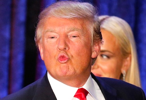 High Quality Donald Trump kiss face Blank Meme Template