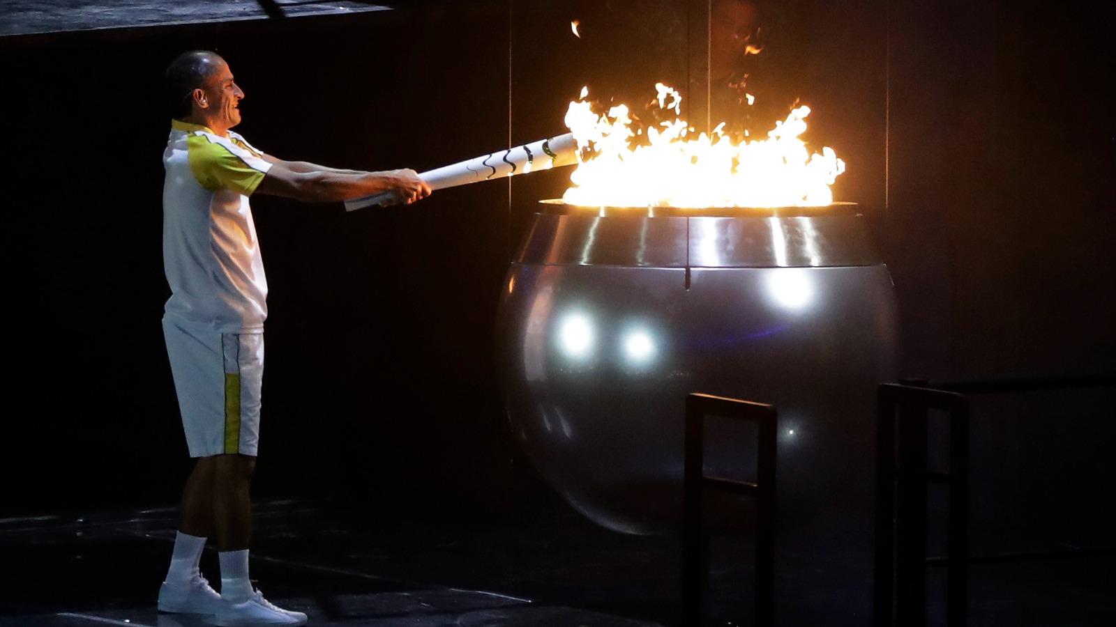 High Quality 2016 Brazil Olympics Torch Lighting Ceremony Blank Meme Template