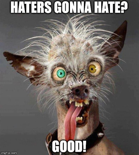 image tagged in haters gonna hate,lolz | made w/ Imgflip meme maker
