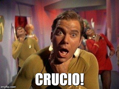 Dark Trek Magic | CRUCIO! | image tagged in captain kirk choke,harry potter | made w/ Imgflip meme maker