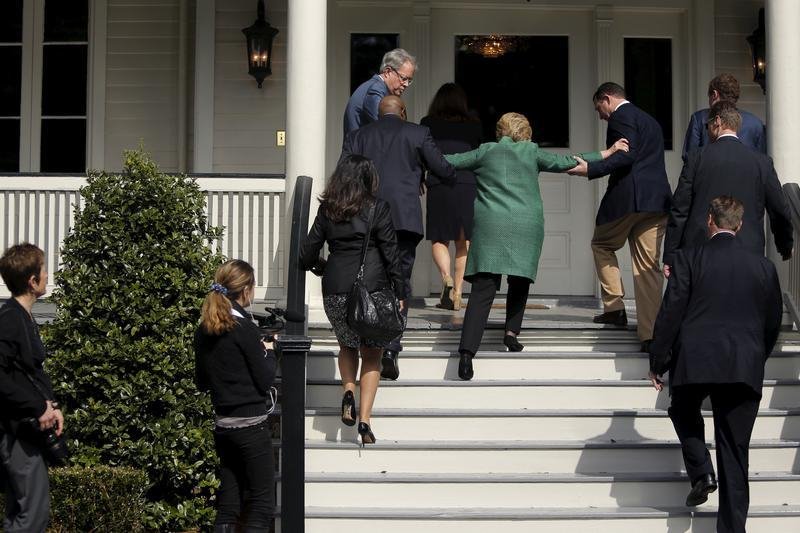 High Quality hillary masters the staircase Blank Meme Template