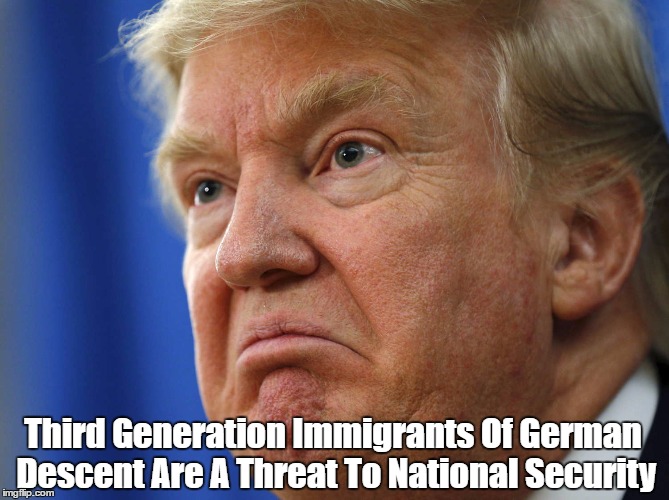 Third Generation Immigrants Of German Descent Are A Threat To National Security | made w/ Imgflip meme maker