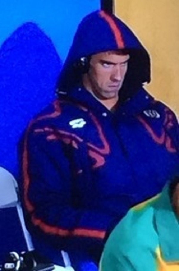 High Quality Angry Michael Phelps Blank Meme Template
