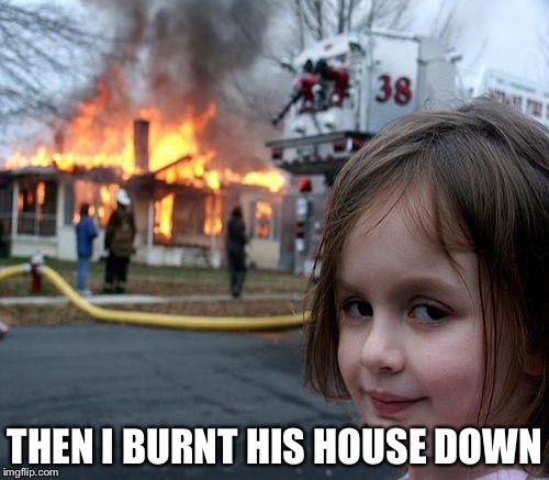 THEN I BURNT HIS HOUSE DOWN | made w/ Imgflip meme maker