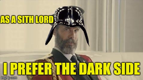 Captain Obvious | AS A SITH LORD; I PREFER THE DARK SIDE | image tagged in captain obvious | made w/ Imgflip meme maker