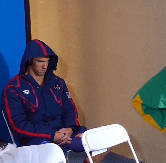 High Quality Michael Phelps Stare Blank Meme Template