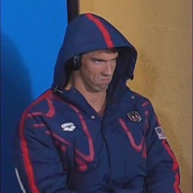 Phelps Face Blank Meme Template