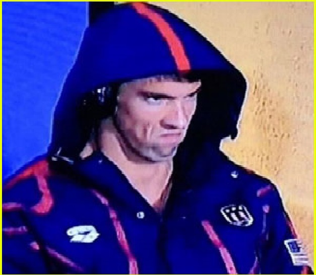 High Quality Michael Phelps Angry Blank Meme Template