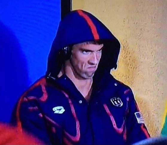 High Quality PHELPS FACE Blank Meme Template