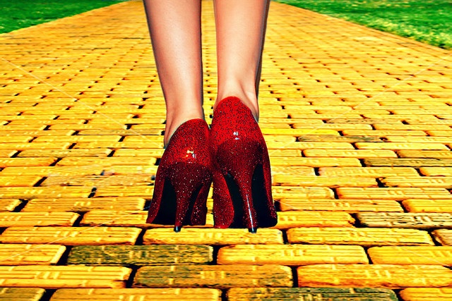 High Quality Dorothy Wizard of Oz Red Heels Blank Meme Template