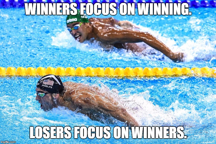 WINNERS FOCUS ON WINNING. LOSERS FOCUS ON WINNERS. | image tagged in training | made w/ Imgflip meme maker