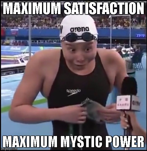 MAXIMUM SATISFACTION; MAXIMUM MYSTIC POWER | image tagged in not59 | made w/ Imgflip meme maker