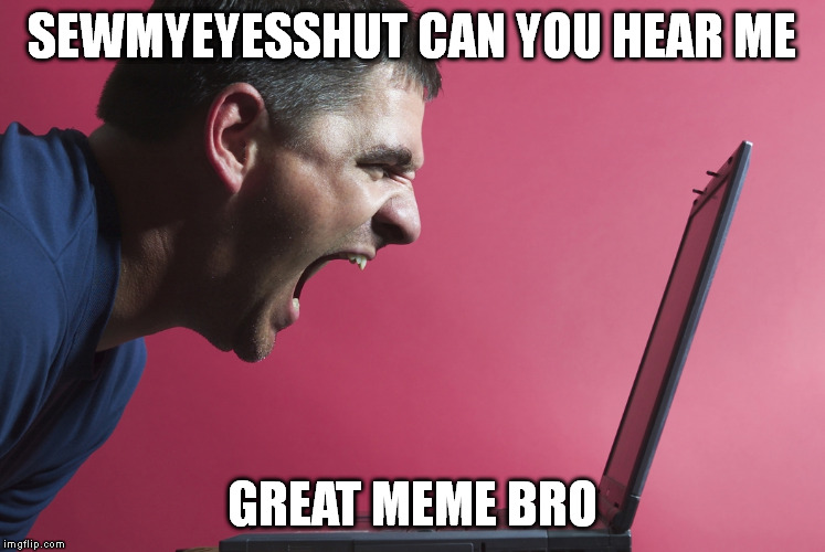 SEWMYEYESSHUT CAN YOU HEAR ME GREAT MEME BRO | made w/ Imgflip meme maker