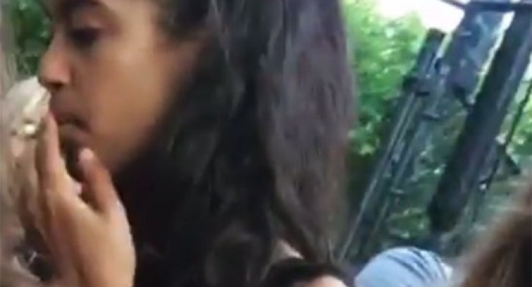 High Quality Malia Obama Smoking Blank Meme Template