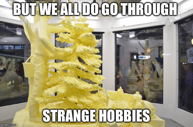 BUT WE ALL DO GO THROUGH STRANGE HOBBIES | made w/ Imgflip meme maker