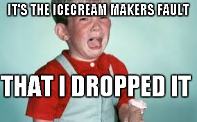 IT'S THE ICECREAM MAKERS FAULT THAT I DROPPED IT | made w/ Imgflip meme maker