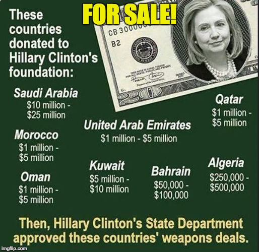 Clinton Cash | FOR SALE! | image tagged in clinton cash | made w/ Imgflip meme maker