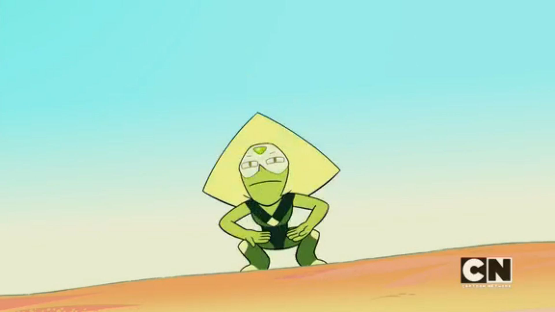 Peridot trying to hold all the fucks she doesn't give (alternate Blank Meme Template