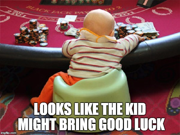 LOOKS LIKE THE KID MIGHT BRING GOOD LUCK | made w/ Imgflip meme maker