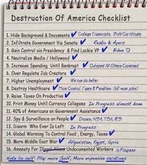 . | image tagged in obama's destruction of america checklist | made w/ Imgflip meme maker