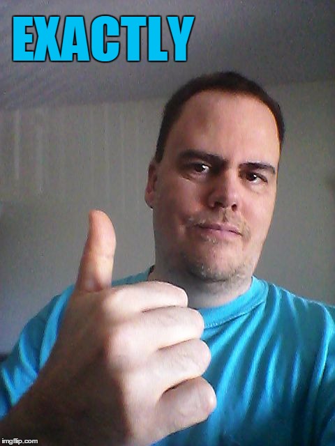 Thumbs up | EXACTLY | image tagged in thumbs up | made w/ Imgflip meme maker