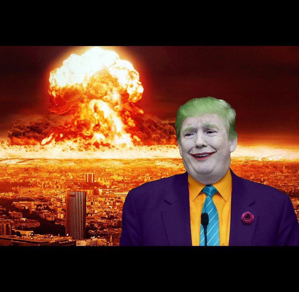 Nuclear Explosion brought to you by Trump Blank Meme Template