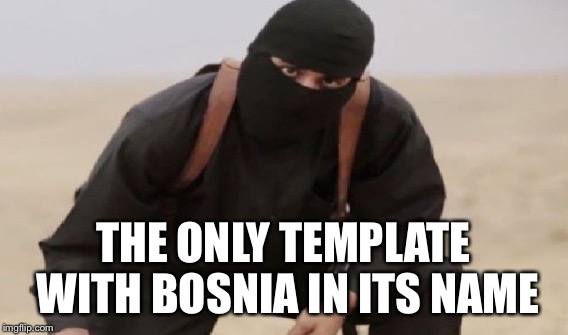 THE ONLY TEMPLATE WITH BOSNIA IN ITS NAME | made w/ Imgflip meme maker