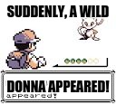 Suddenly, a wild "_" appears | SUDDENLY, A WILD; DONNA APPEARED! | image tagged in suddenly a wild "_" appears | made w/ Imgflip meme maker