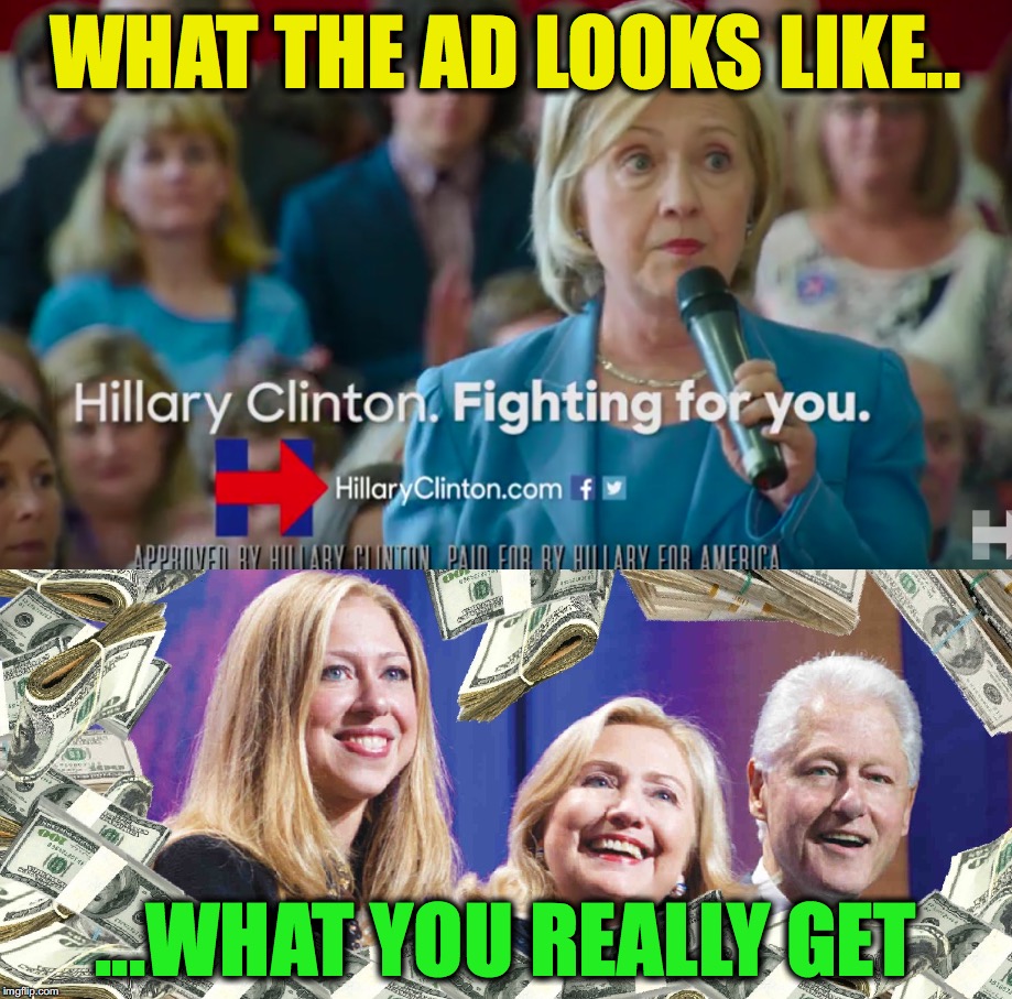 No, thanks..... | WHAT THE AD LOOKS LIKE.. ...WHAT YOU REALLY GET | image tagged in hillary clinton | made w/ Imgflip meme maker