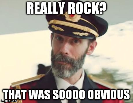 REALLY ROCK? THAT WAS SOOOO OBVIOUS | made w/ Imgflip meme maker