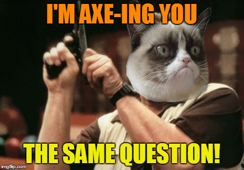 Am I The Only One Around Here Meme | I'M AXE-ING YOU THE SAME QUESTION! | image tagged in memes,am i the only one around here | made w/ Imgflip meme maker
