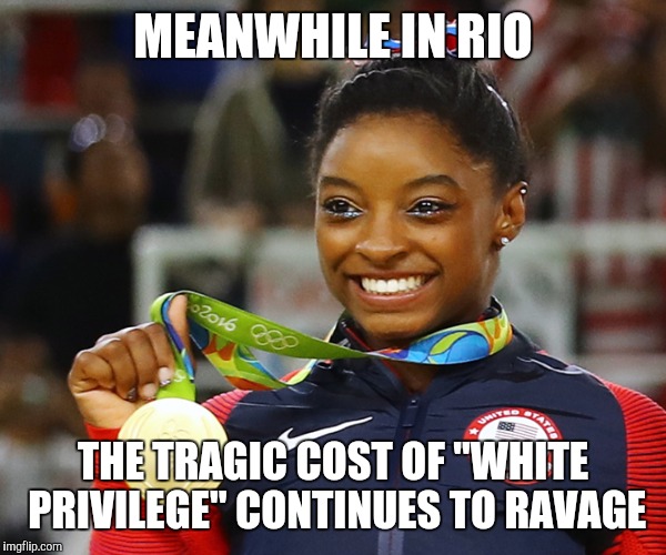 MEANWHILE IN RIO THE TRAGIC COST OF "WHITE PRIVILEGE" CONTINUES TO RAVAGE | made w/ Imgflip meme maker