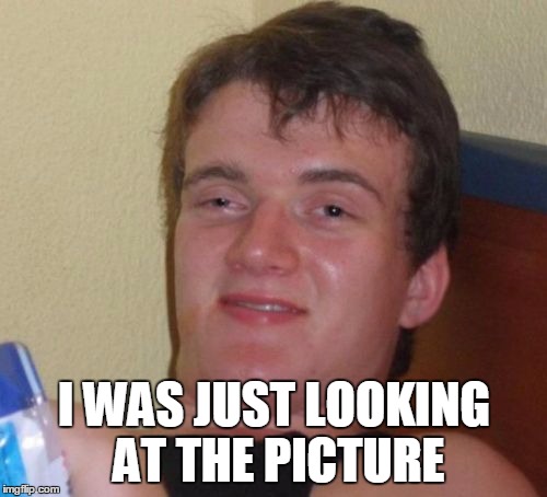 10 Guy Meme | I WAS JUST LOOKING AT THE PICTURE | image tagged in memes,10 guy | made w/ Imgflip meme maker