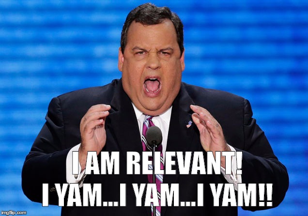 I AM RELEVANT! I YAM...I YAM...I YAM!! | image tagged in christiescream | made w/ Imgflip meme maker