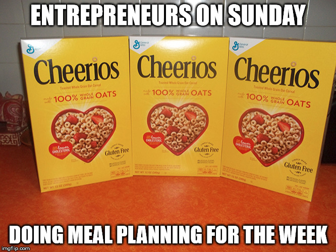#InItToWinIt | ENTREPRENEURS ON SUNDAY; DOING MEAL PLANNING FOR THE WEEK | image tagged in memes,business,entrepreneur,the struggle is real | made w/ Imgflip meme maker