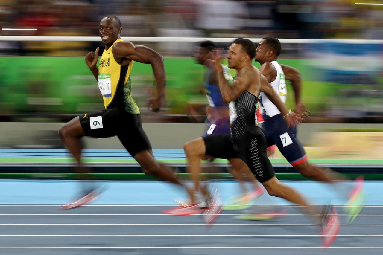 Usain Bolt running Blank Meme Template