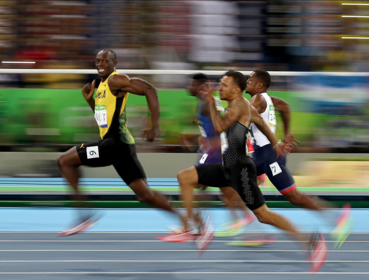 Usain Bolt running Blank Meme Template
