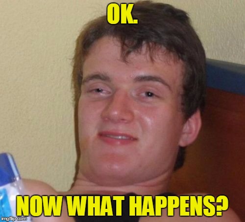 10 Guy Meme | OK. NOW WHAT HAPPENS? | image tagged in memes,10 guy | made w/ Imgflip meme maker