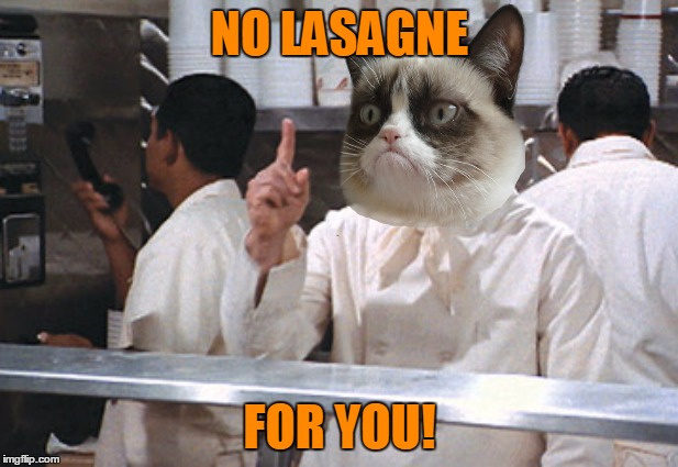 NO LASAGNE FOR YOU! | made w/ Imgflip meme maker