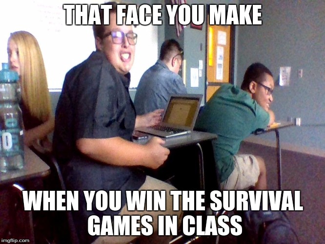 MINECRAFTERING ETWAN | THAT FACE YOU MAKE; WHEN YOU WIN THE SURVIVAL GAMES IN CLASS | image tagged in sexy etwan,minecraft,bored | made w/ Imgflip meme maker