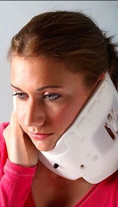 Girl in Neck Brace Blank Meme Template