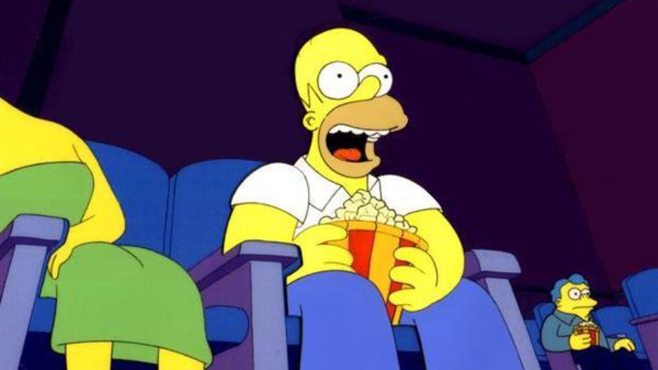 Homer and Popcorn Blank Meme Template