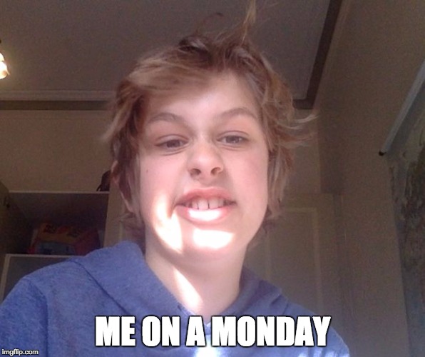 ME ON A MONDAY | image tagged in lol | made w/ Imgflip meme maker