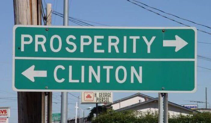 Clinton vs. Prosperity Blank Meme Template